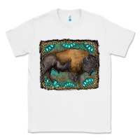 White bison with gemstone background Classic Tee - RanaPortraitStore