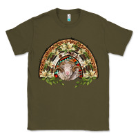 Army Green merino wool ram lily rainbow Classic Tee - BarkalooDesign
