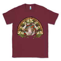 Burgundy merino wool ram lily rainbow Classic Tee - BarkalooDesign