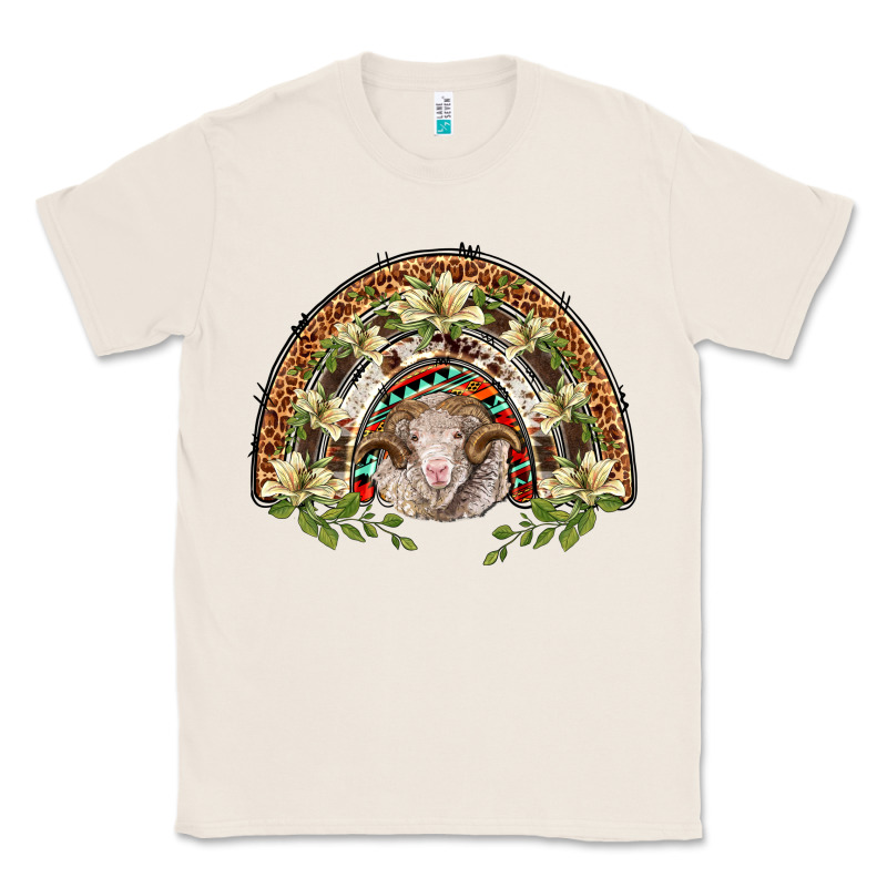 Merino Wool Ram Lily Rainbow Classic Tee by BarkalooDesign | Teevron
