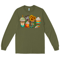 Army Green rodeo coffee cups Long Sleeve Tee - AdoDesignShop
