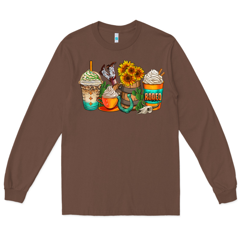 Rodeo Coffee Cups Long Sleeve Tee by AdoDesignShop | Teevron