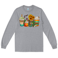 Heather Grey rodeo coffee cups Long Sleeve Tee - AdoDesignShop