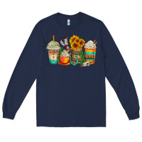 Navy rodeo coffee cups Long Sleeve Tee - AdoDesignShop