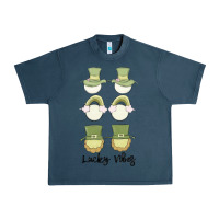 Midnight Navy lucky vibes Urban Heavy Tee - MaliasSmallBusiness