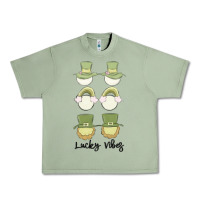 Oil Green lucky vibes Urban Heavy Tee - MaliasSmallBusiness