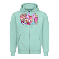 Seafoam princess coffee cups Zipper Hoodie - Zillion Design Studio