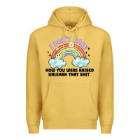 Antique Gold i dont care how you were raised Premium Hoodie - MaliasSmallBusiness