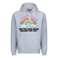 Heather Grey i dont care how you were raised Premium Hoodie - MaliasSmallBusiness