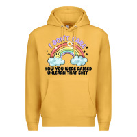 Mustard i dont care how you were raised Premium Hoodie - MaliasSmallBusiness