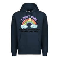 Navy i dont care how you were raised Premium Hoodie - MaliasSmallBusiness