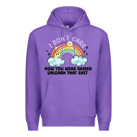 Purple i dont care how you were raised Premium Hoodie - MaliasSmallBusiness