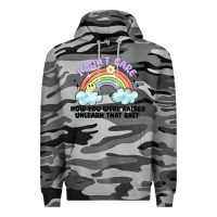 Slate Camo i dont care how you were raised Premium Hoodie - MaliasSmallBusiness