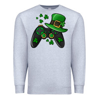 Heather Grey St Patricks Day Gamer Premium Sweatshirt - Jasminsmagicworld