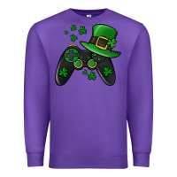 Purple St Patricks Day Gamer Premium Sweatshirt - Jasminsmagicworld