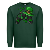 Sports Green St Patricks Day Gamer Premium Sweatshirt - Jasminsmagicworld