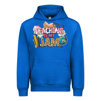 Cobalt teaching is my jam teacher school Urban Hoodie - NancyCooperArtShop