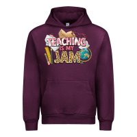 Mauve Wine teaching is my jam teacher school Urban Hoodie - NancyCooperArtShop