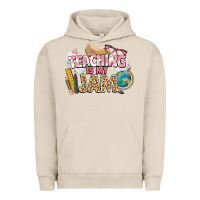 Pigment French Oak teaching is my jam teacher school Urban Hoodie - NancyCooperArtShop