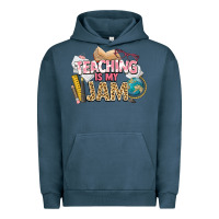 Pigment Midnight Navy teaching is my jam teacher school Urban Hoodie - NancyCooperArtShop