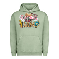 Pigment Oil Green teaching is my jam teacher school Urban Hoodie - NancyCooperArtShop