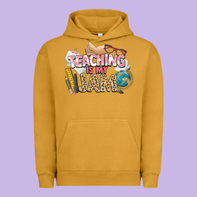 Teaching Is My Jam Teacher School Urban Hoodie Designed By Nancycooperartshop