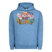 Pigment Pebble Blue teaching is my jam teacher school Urban Hoodie - NancyCooperArtShop