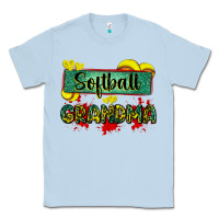 Dusty Blue softball grandma with leopard Classic Tee - Zillion Design Studio