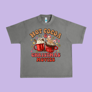 Hot Cocoa And Christmas Movies Urban Heavy Tee Designed By Maliassmallbusiness