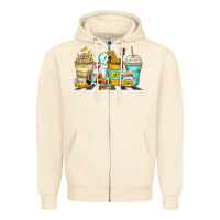 Sandshell school bus coffee cups Zipper Hoodie - Zillion Design Studio