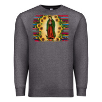 Charcoal Heather serape our lady of guadalupe2 Premium Sweatshirt - JahusDesignShop