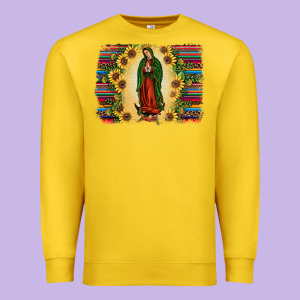 Serape Our Lady Of Guadalupe2 Premium Sweatshirt Designed By Jahusdesignshop