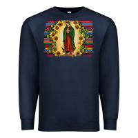Navy serape our lady of guadalupe2 Premium Sweatshirt - JahusDesignShop