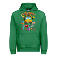 Emerald welcome back to school with school bus Urban Hoodie - NancyCooperArtShop