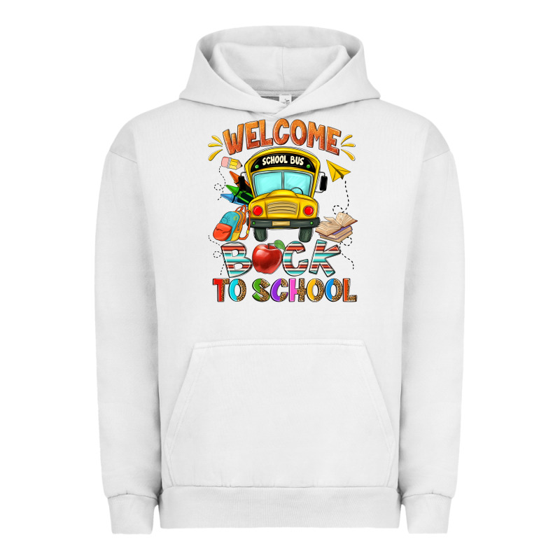 Welcome Back To School With School Bus Urban Hoodie by NancyCooperArtShop | Teevron