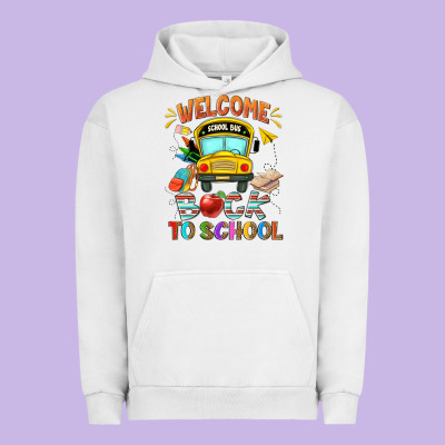 Welcome Back To School With School Bus Urban Hoodie Designed By Nancycooperartshop