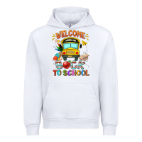 White welcome back to school with school bus Urban Hoodie - NancyCooperArtShop