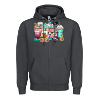 Smoke small business coffee cups Zipper Hoodie - Zillion Design Studio