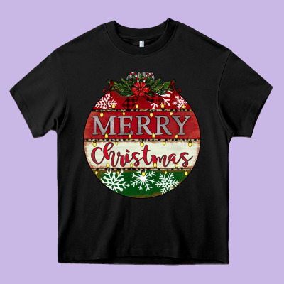 Merry Christmas Heavy Core Tee Designed By Cowhidedigitalart
