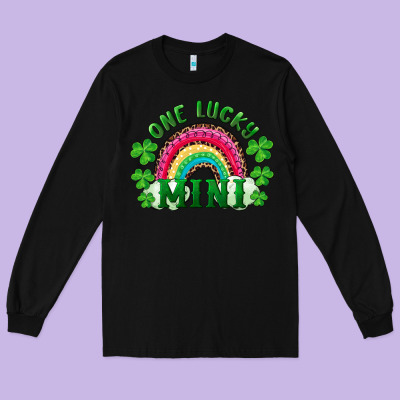 St Patrick's Day One Lucky Mini Long Sleeve Tee Designed By Ranaportraitstore