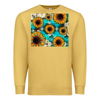 Antique Gold gemstone sunflower Premium Sweatshirt - JahusDesignShop