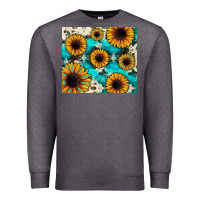 Charcoal Heather gemstone sunflower Premium Sweatshirt - JahusDesignShop
