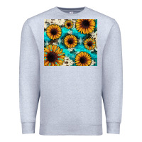 Heather Grey gemstone sunflower Premium Sweatshirt - JahusDesignShop
