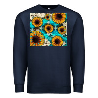Navy gemstone sunflower Premium Sweatshirt - JahusDesignShop