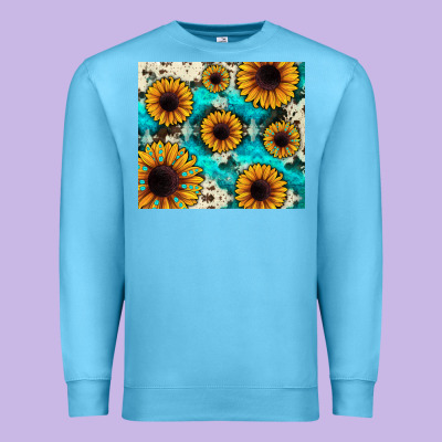 Gemstone Sunflower Premium Sweatshirt Designed By Jahusdesignshop