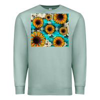 Seafoam gemstone sunflower Premium Sweatshirt - JahusDesignShop