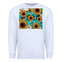 White gemstone sunflower Premium Sweatshirt - JahusDesignShop