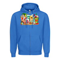 True Royal summer vibes coffee cups Zipper Hoodie - Zillion Design Studio