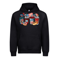 Black 4th of july coffee cups Urban Hoodie - NancyCooperArtShop