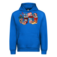 Cobalt 4th of july coffee cups Urban Hoodie - NancyCooperArtShop